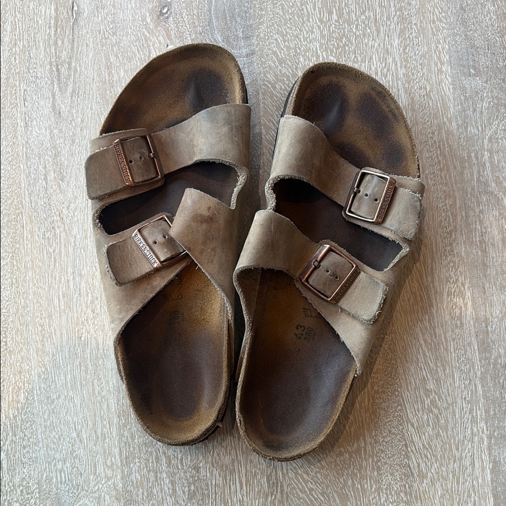 Birkenstock Brown Leather Buckle Sandals